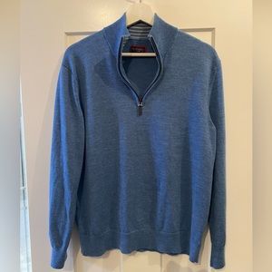 UNTUCKit blue 3/4 zip sweater - VGUC